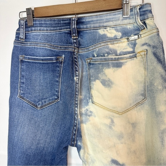 KanCan Split Bleach Dye Distressed Raw Hem Denim Jeans Women’s Size 9 / 28 - Picture 4 of 12
